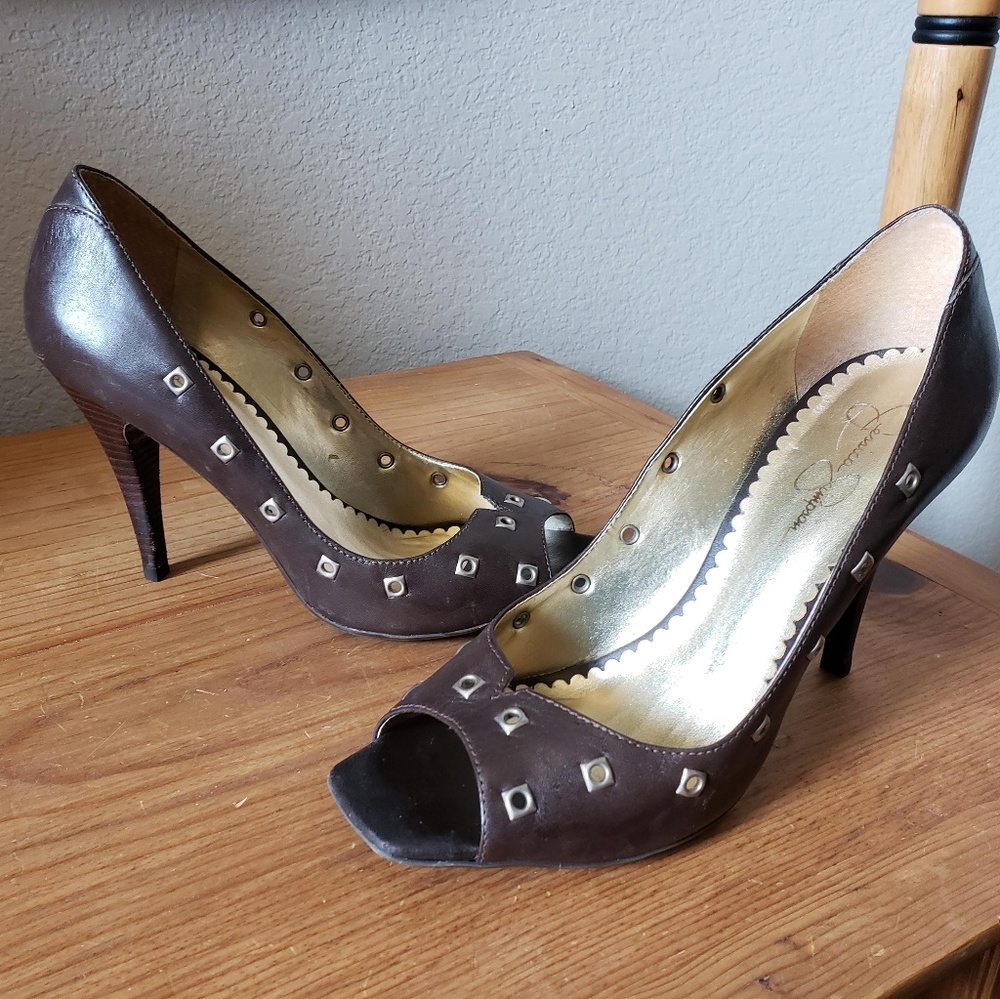 Jessica Simpson brown heel | minimal wear